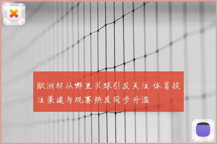 欧洲杯从哪里买球引发关注 体育投注渠道与观赛热度同步升温